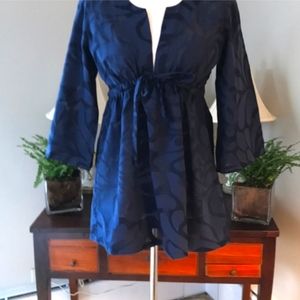 J Crew Beach Cover Up tunic – small- Navy Blue